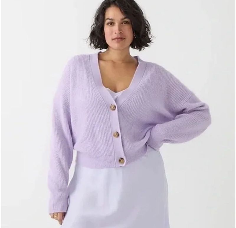 Lilac Cardigan Sweater