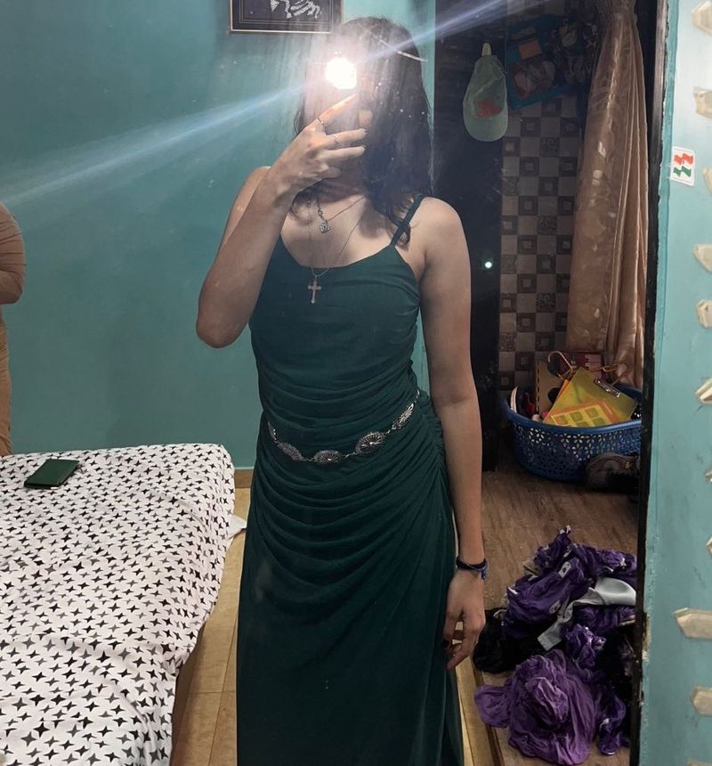 Emerald Green Maxi Slip Dress
