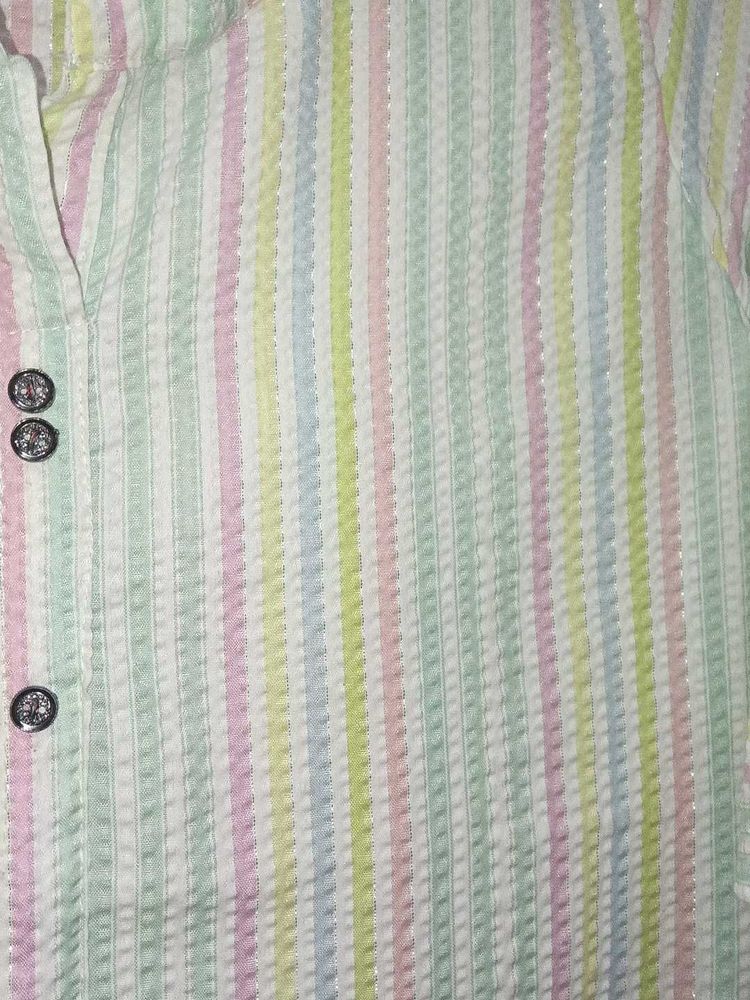 Colourful Lining Long Kurti For Sale