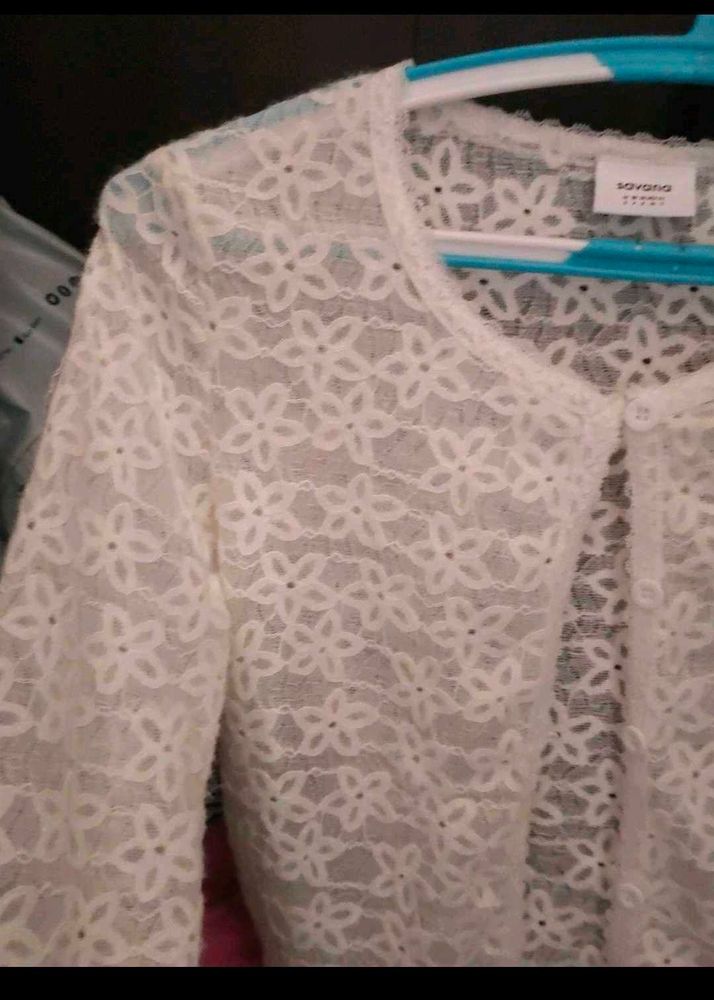 White Soft  Cardigan.