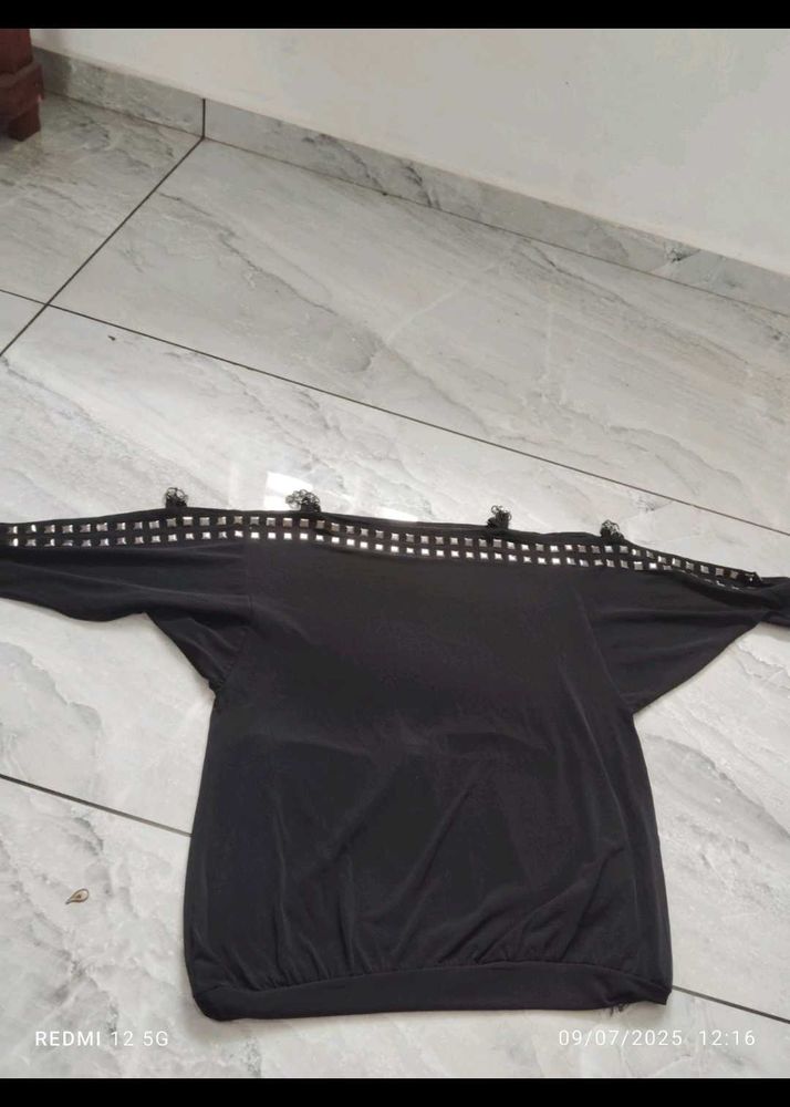 Black Embellished Top