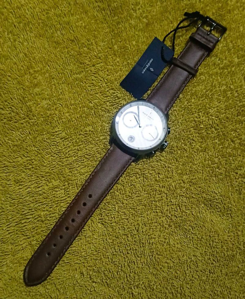 Nordgreen Men White Dial &amp; Silver Toned Stainless