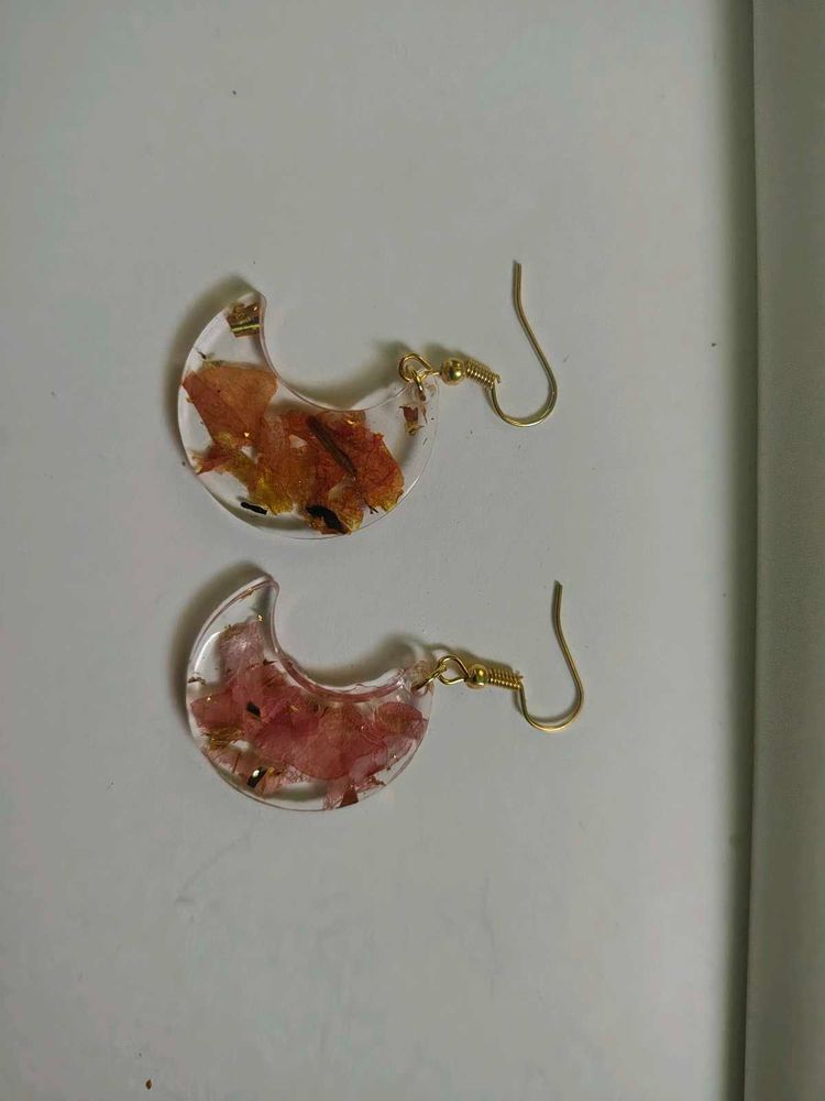Resin Moon Earrings