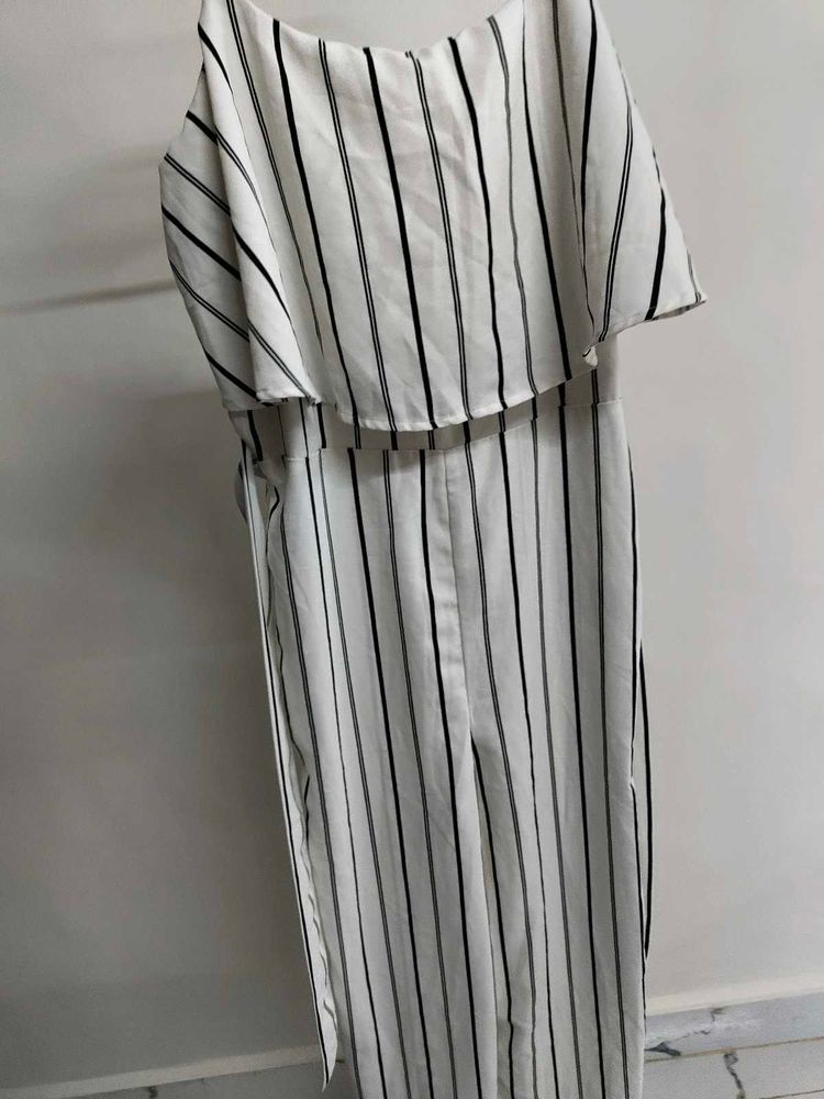 Striped Ruffle Jumpsuit