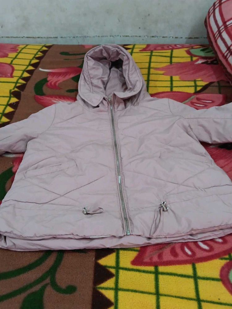 Stylish Pink Padded Jacket