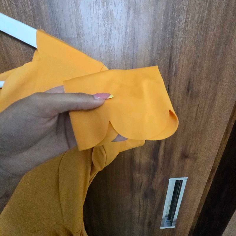 Price Drop!!Mustard A-line fit and flare dr