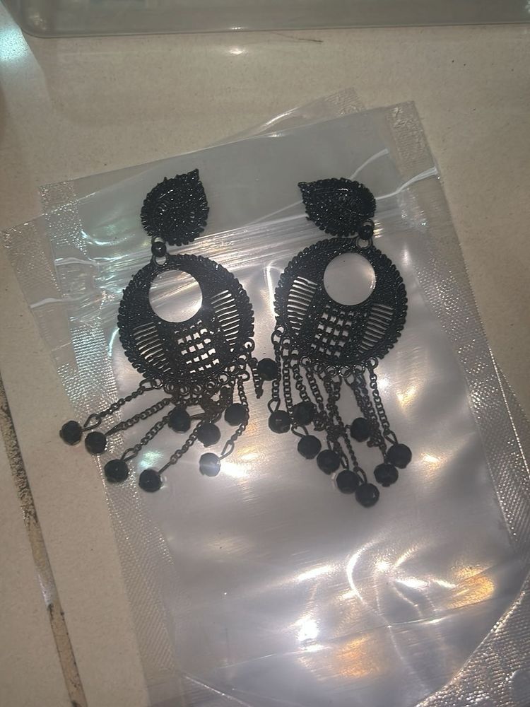 Black Dangle Earrings