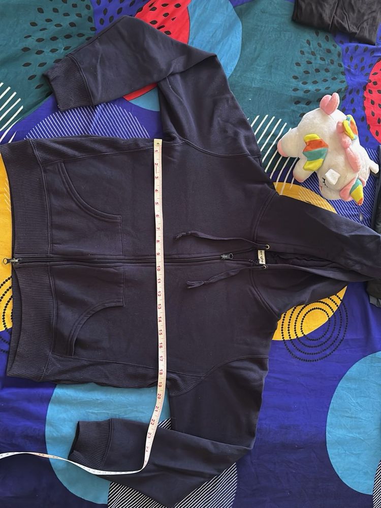 Navy Blue Zip-Up Hoodie