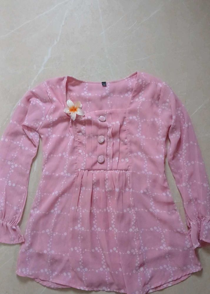 babypink peplum top