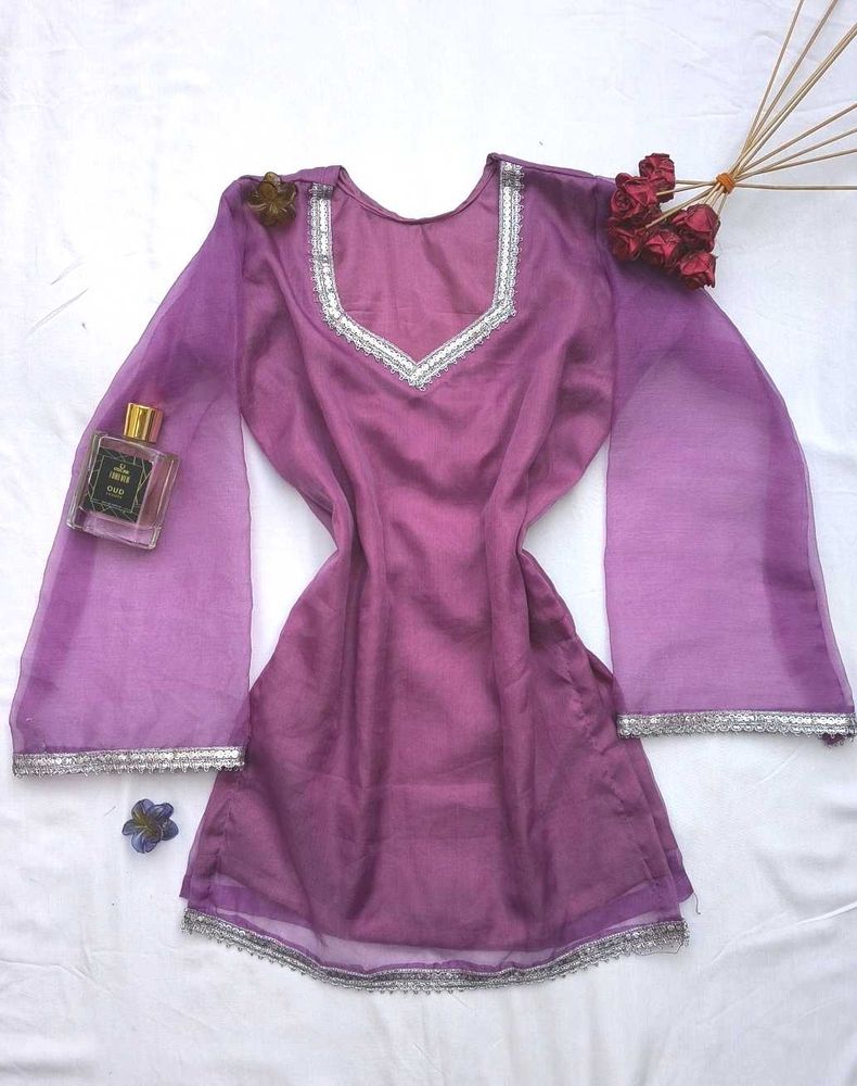 Organza Corset Back Kurti 🪻