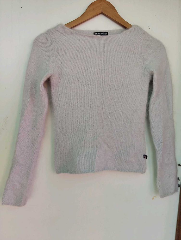 Light Grey Knit Long Sleeve Top