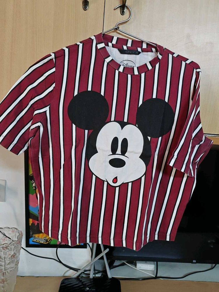 Mickey Mouse Striped T-Shirt