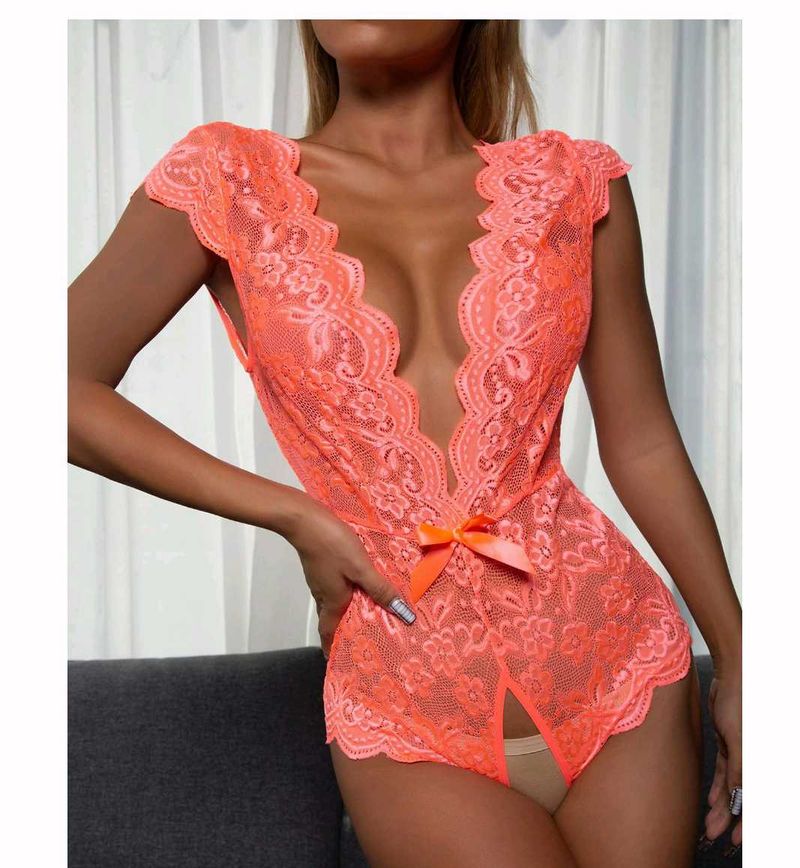 Sexy Neon Lace Bodysuit
