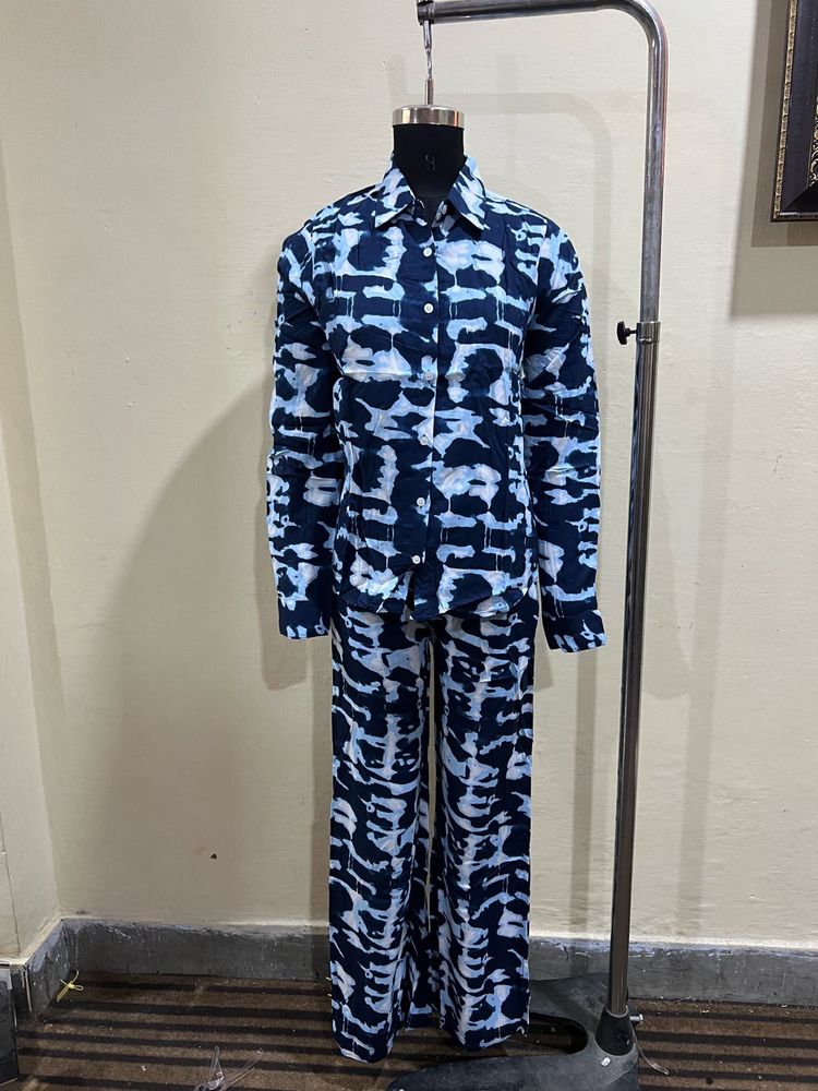 Multi Color Tie Dye Print Co-ord Set