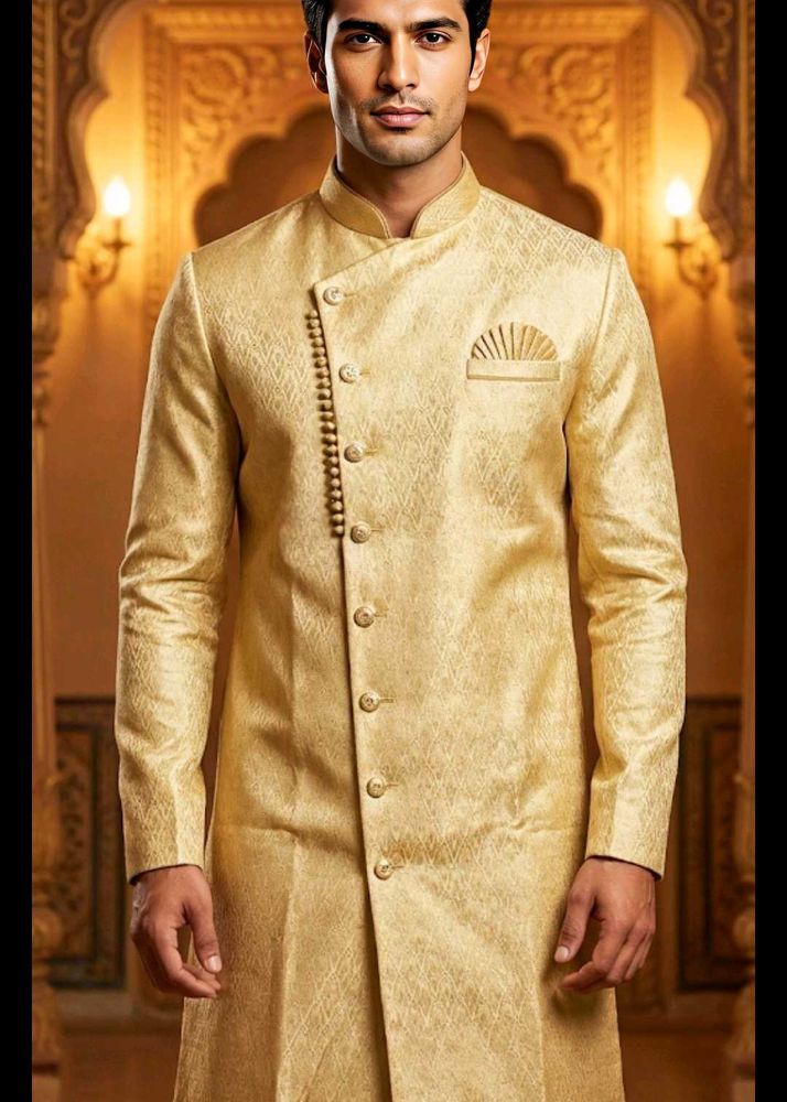 Elegant Golden Sherwani