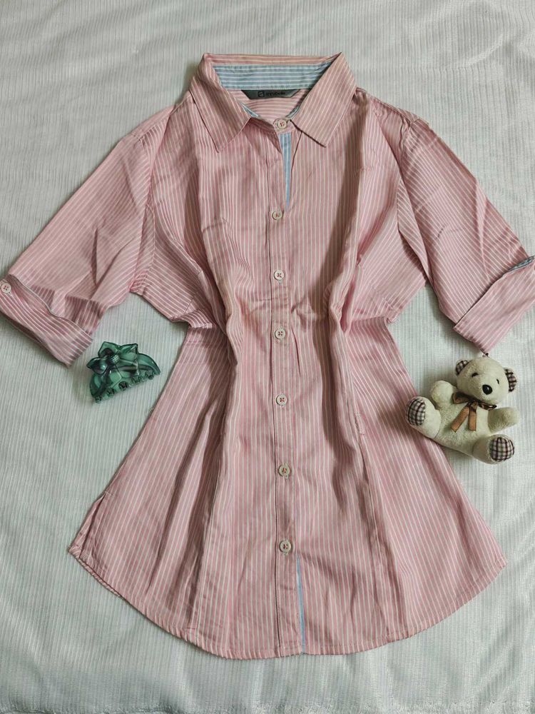 Annabelle Striped Blue Pink Shirt