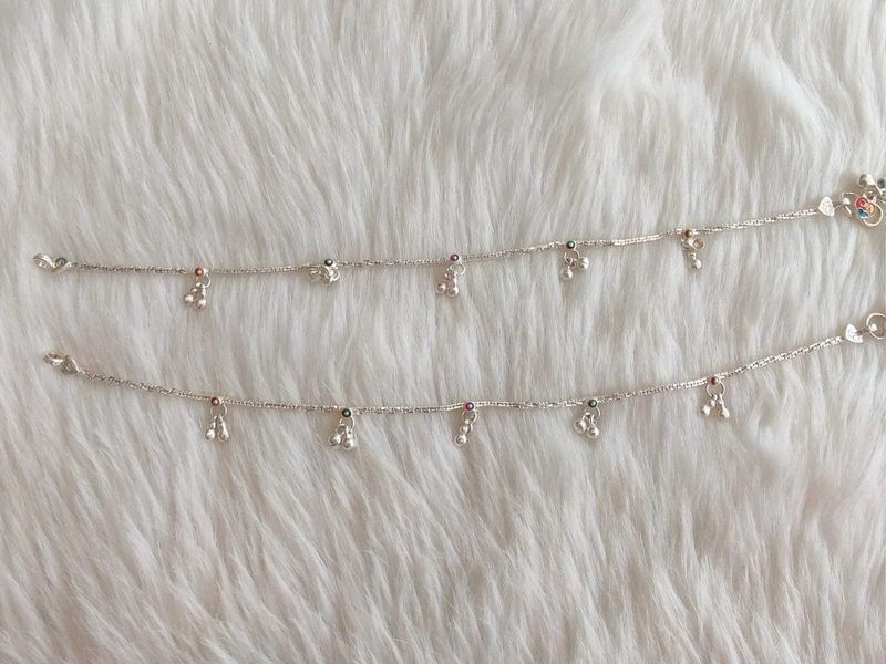 Pure Silver Anklet For Womens Nd Girls