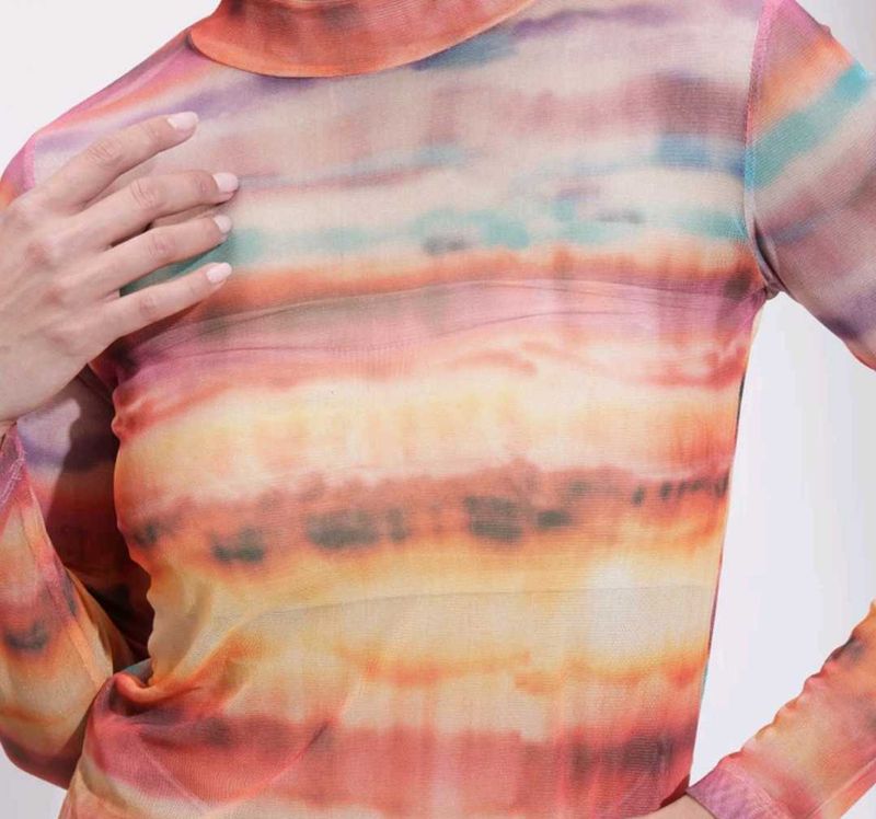 Colorful Sheer Top