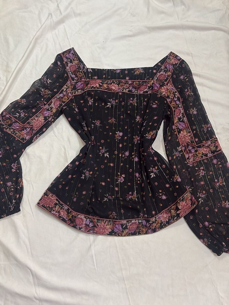 Floral Print desi Y2K Kurti/top