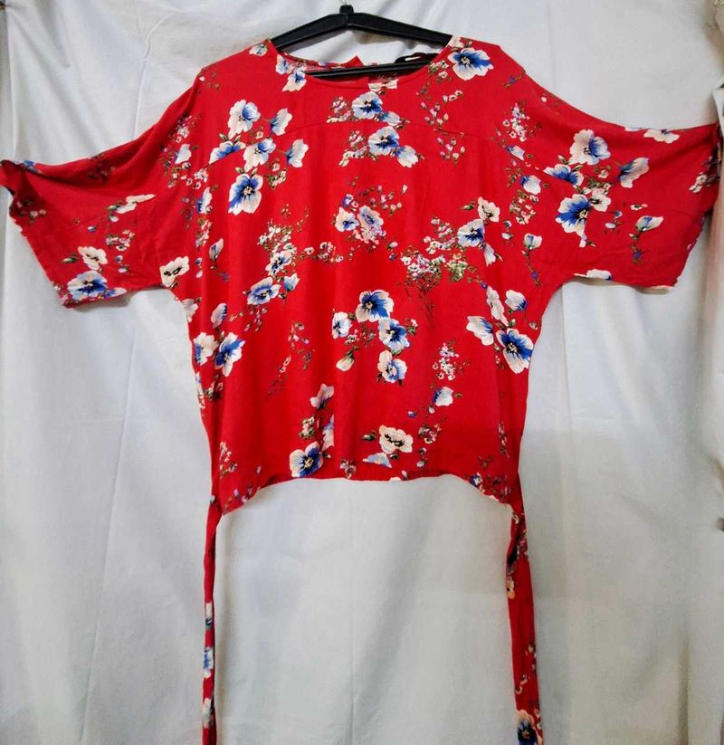 Floral Red Top