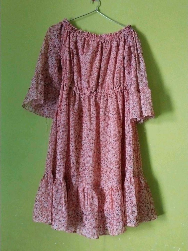 Floral Off-the-Shoulder Dress
