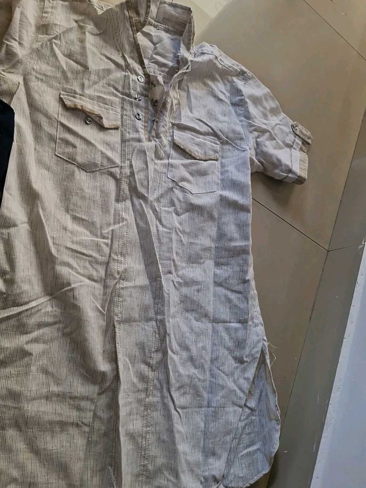 Mens Khadi Cotton Short Kurta