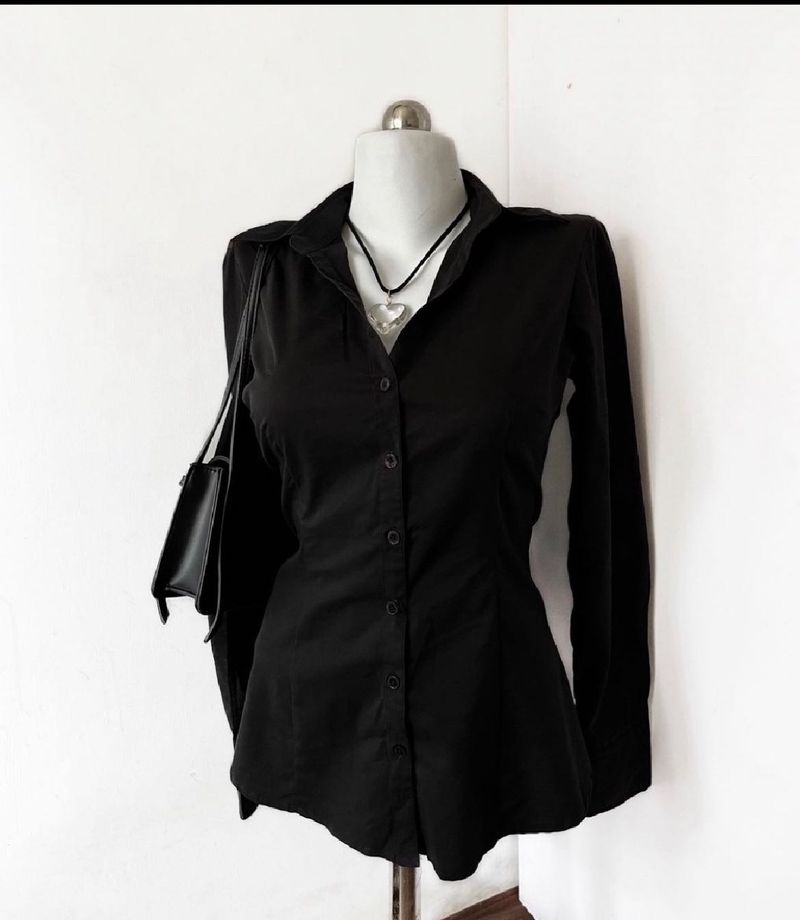 Black H&amp;M Y2k Fitted Shirt