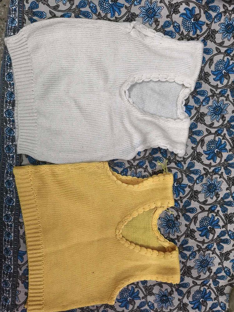 Cute Baby Vests - Set  handmade 2-4 years