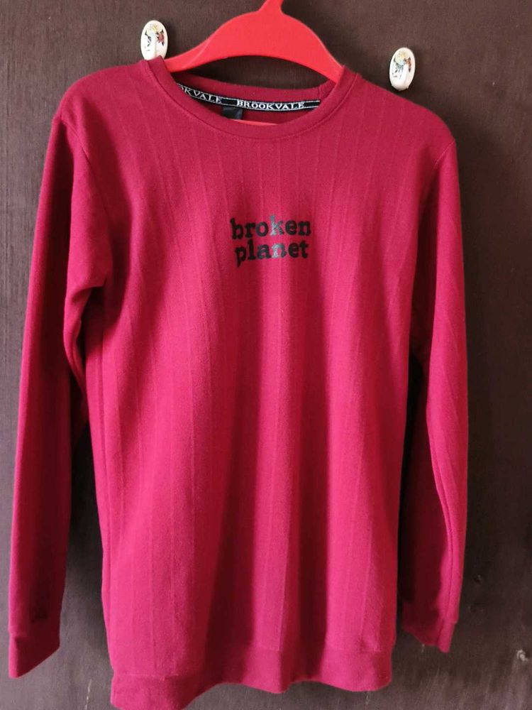 Broken Planet Burgundy Sweatshirt