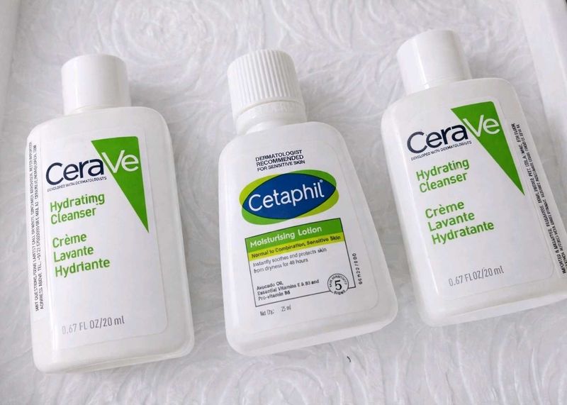 CeraVe &amp; Cetaphil Travel Lotions combo of 3