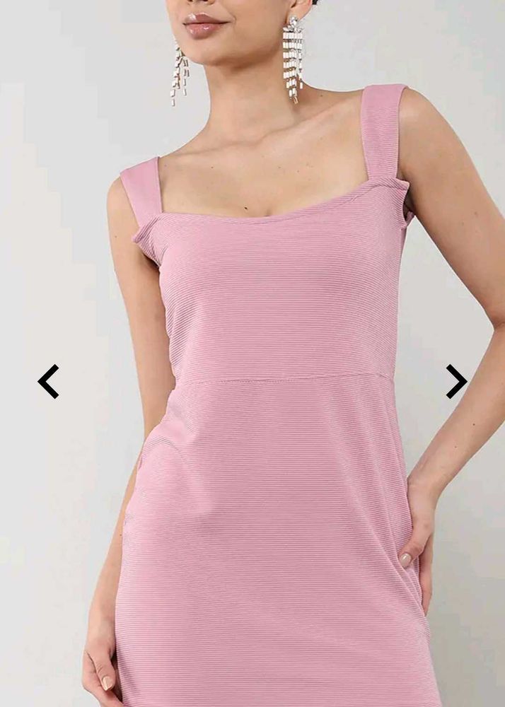 Shein Strappy Sleeves Ribbed Mini Bodycon Dress –