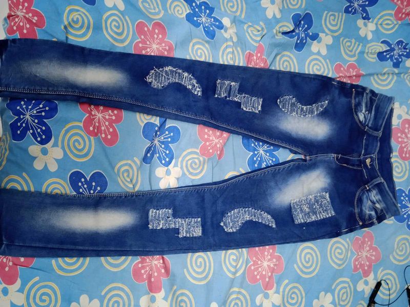 Distressed Denim Jeans