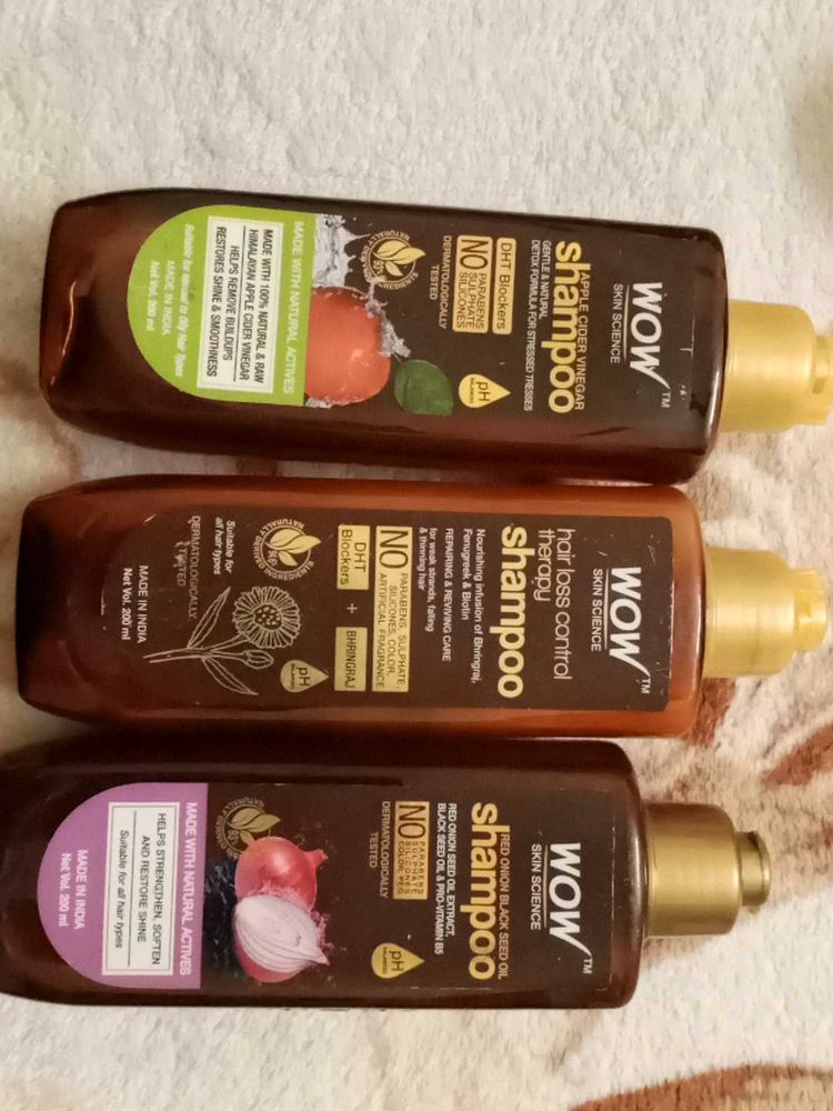Selling Combo Of 3 Wow Shampoo