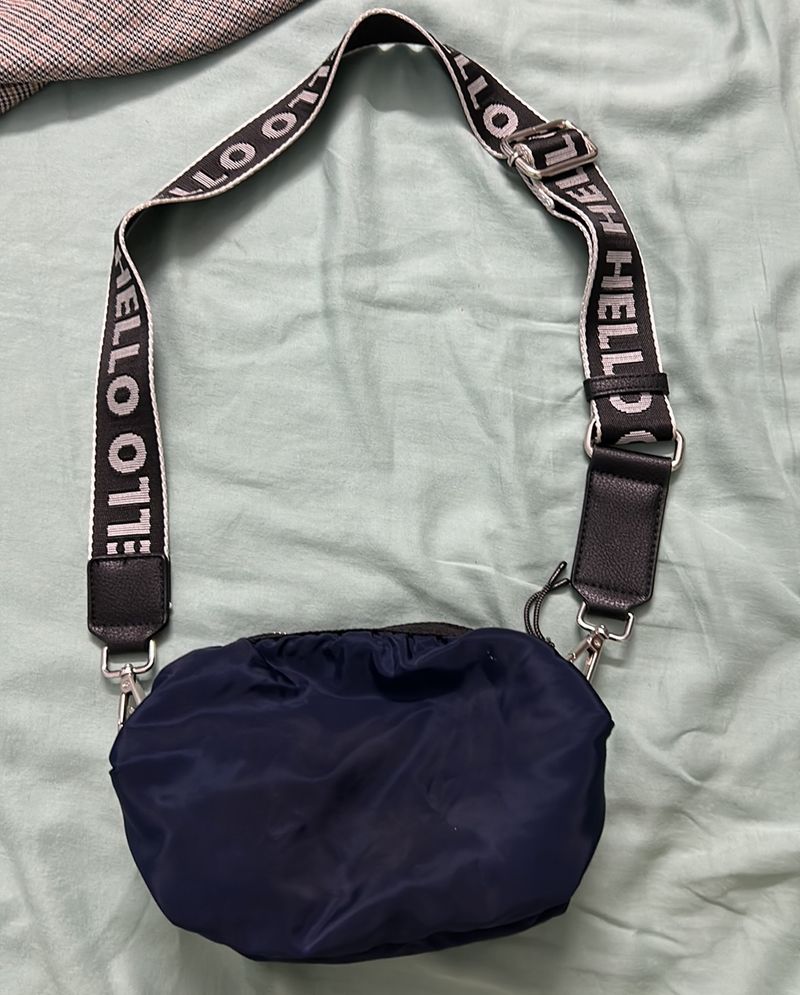 Zara Navy Blue Soft Puch Sling Bag