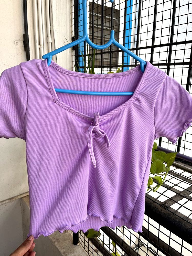lavender crop top