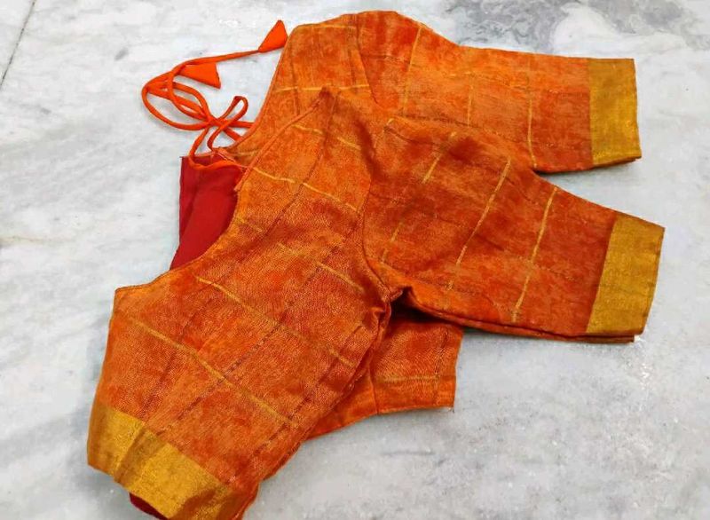 Orange color Cotton Blouse