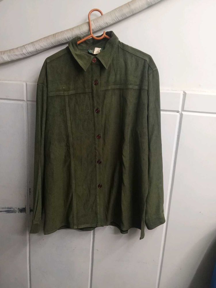 Harve Bernard Green Button-Up Shirt