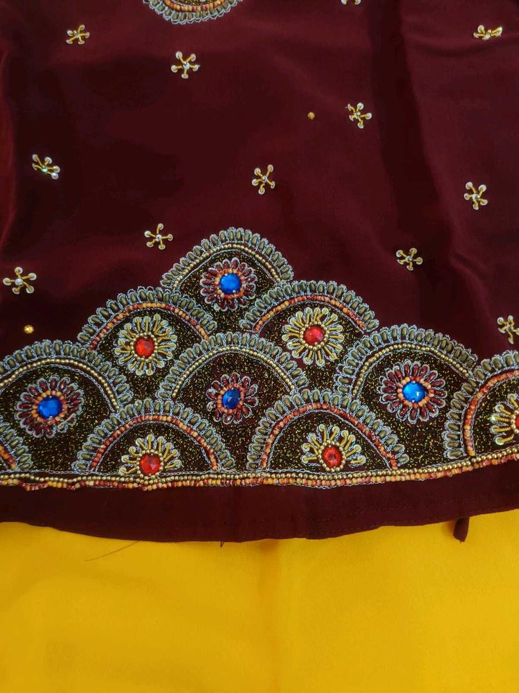 handwork lehnga choli set for kid / girl
