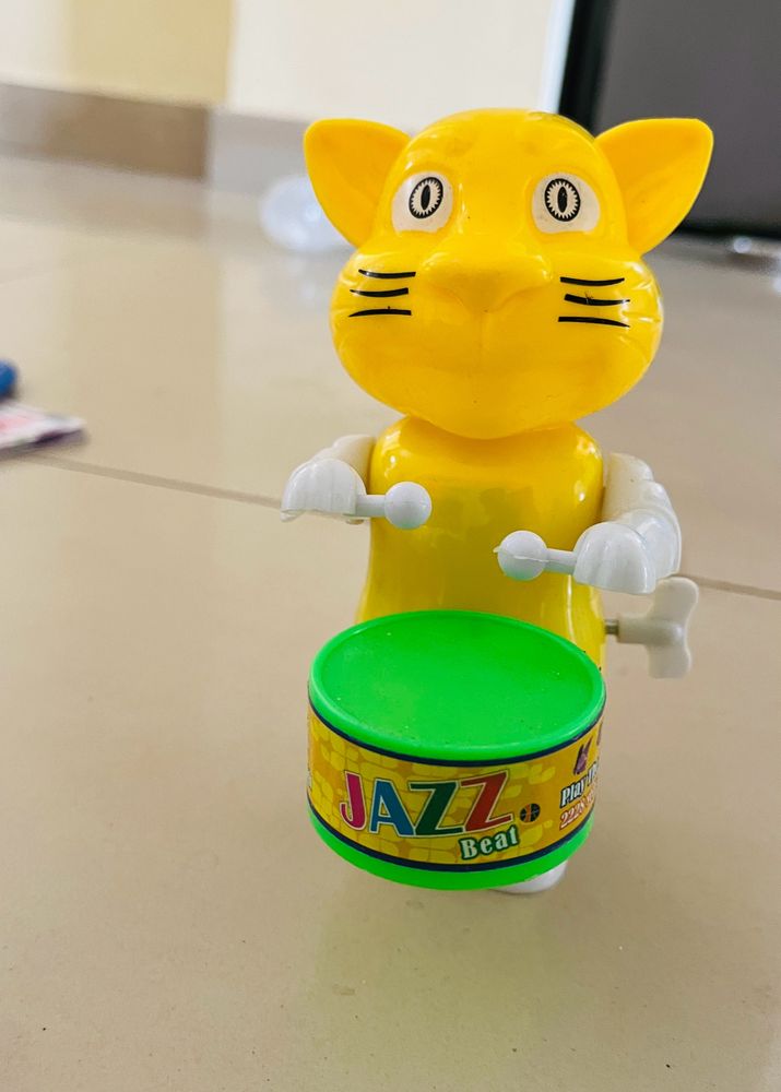Drum Playing Cat