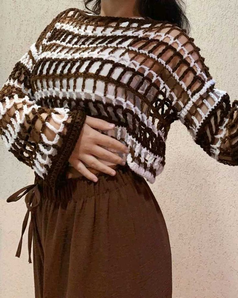 Crochet Knit Top