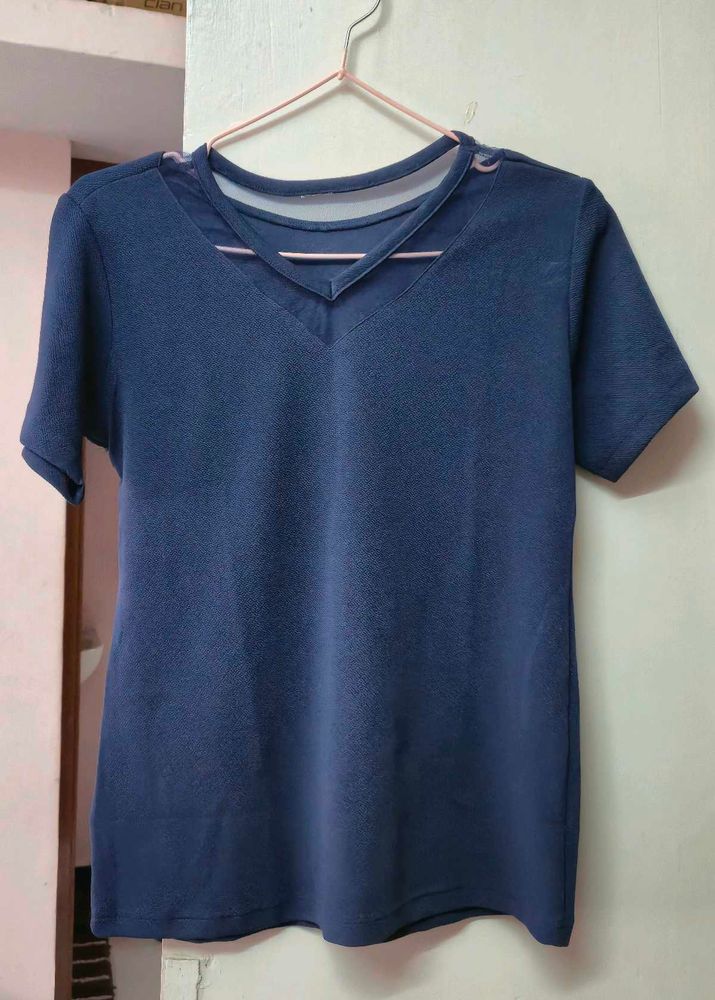 Blue V-Neck T-Shirt