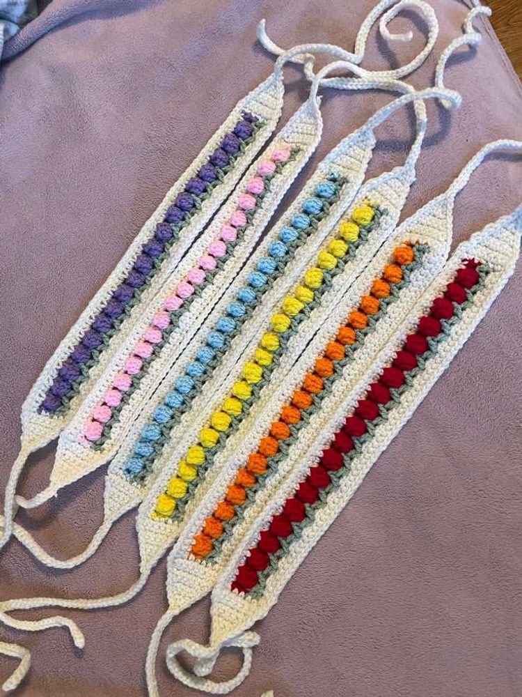 Crochet Tulip Headbands