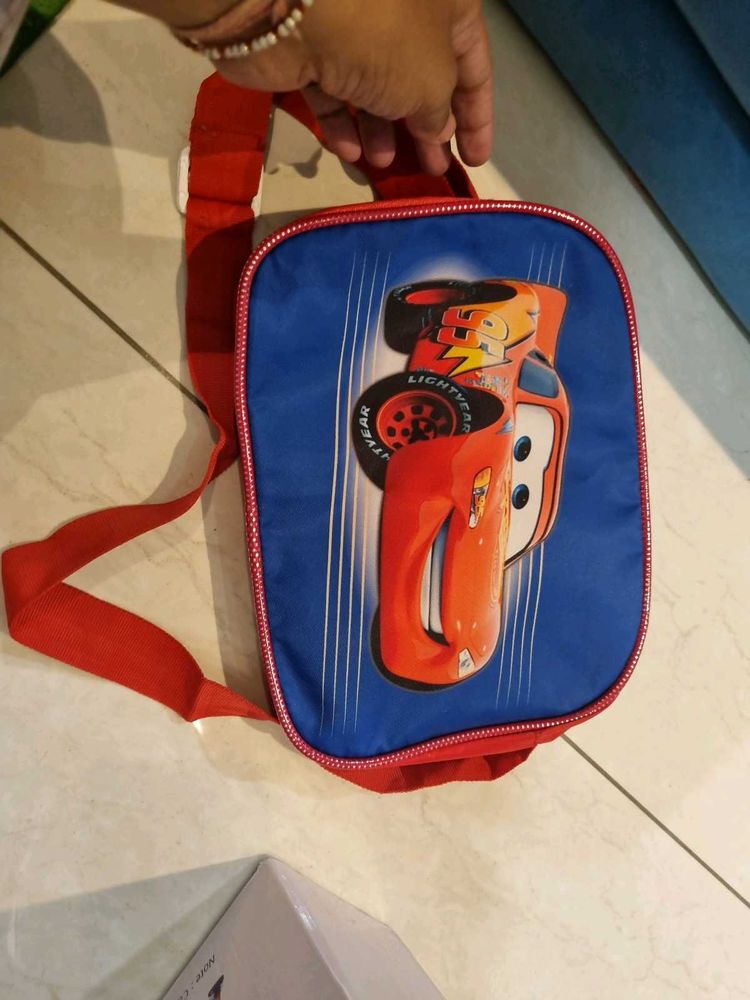 Car Print Tiffin Bag Fr Kids