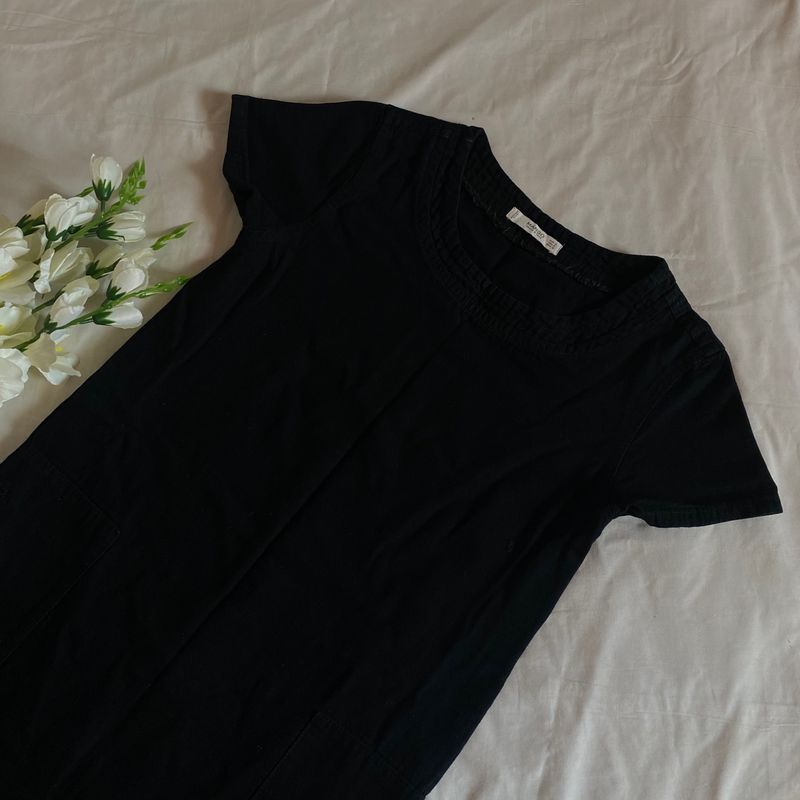 MANGO Solid denim And Tees 🐈‍⬛one Piece