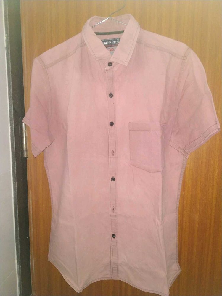 Casual Pink/phaint brown Shirt