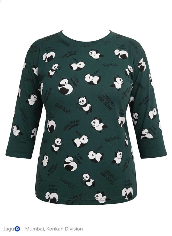 Cute Panda Print Top