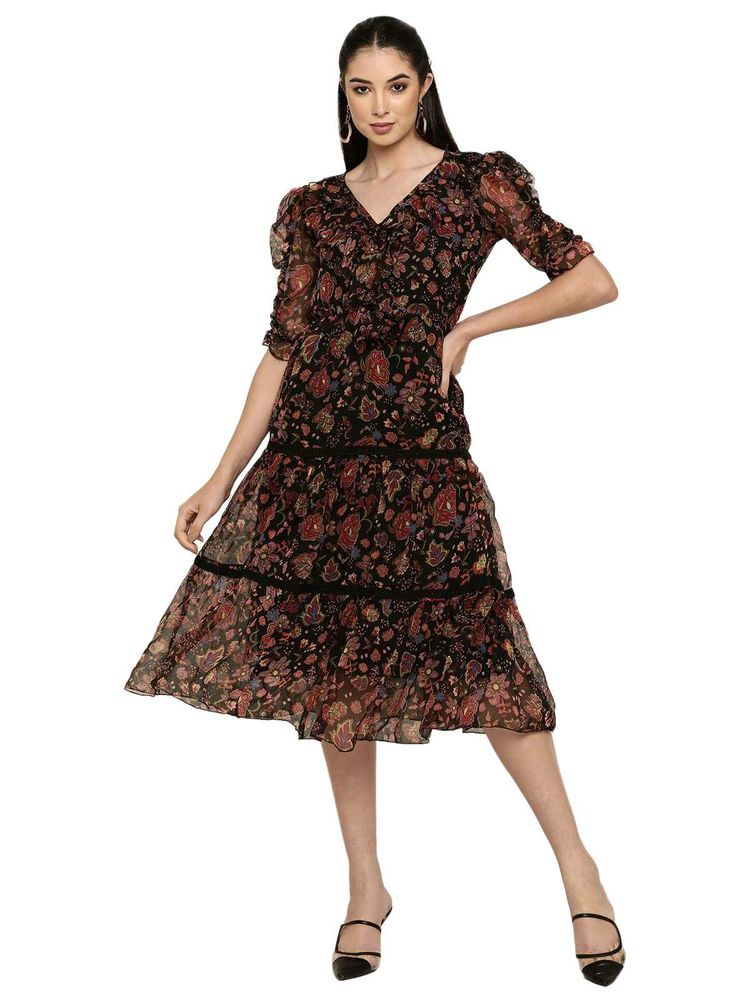 Floral Print Midi Dress