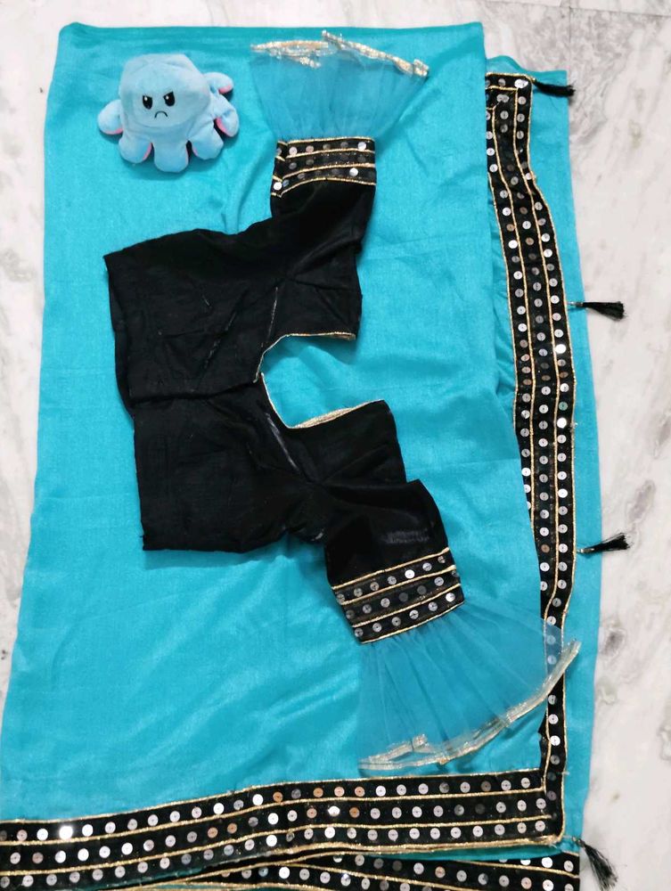 💙Heavy Partywear Saree + Blouse-Rs.999+Freebie🎁