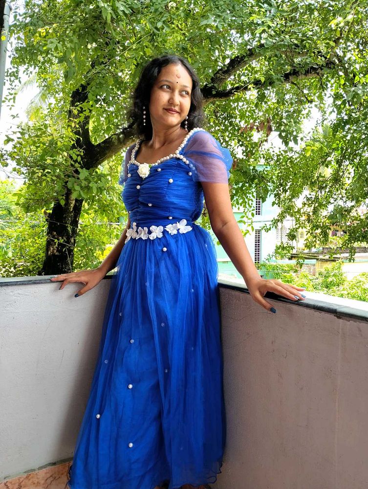 Royal Blue Tulle Party Dress