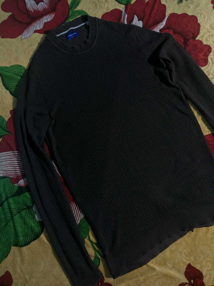 brown Crew Neck Sweater